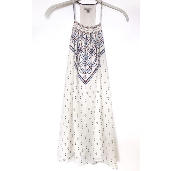 Ecoté Gigi Mixed Print T-Back Cream Mini Dress - Picture 5 of 5